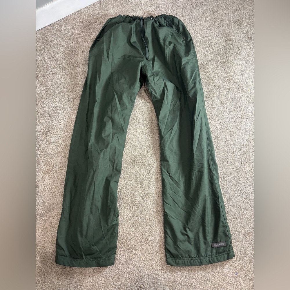 Vintage 90s Y2K Levi’s Silvertab fleece lined green drawstring wind pants XL